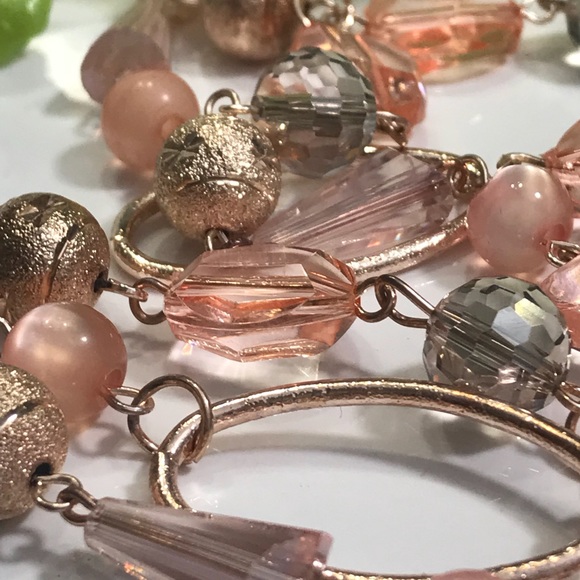 🆕 ASHLEY COOPER Rose Gold Stone Necklace Set - Picture 5 of 7